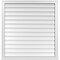 Ekena Millwork Vertical Surface Mount PVC Gable Vent w/ 2"W x 2"H , Brickmould Sill Frame, 38"W x 40"H GVPVE38X4003SN - alternate 1